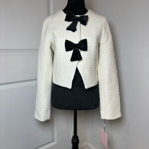 Avec Les Filles Bow Tweed Lady Jacket / BNWT